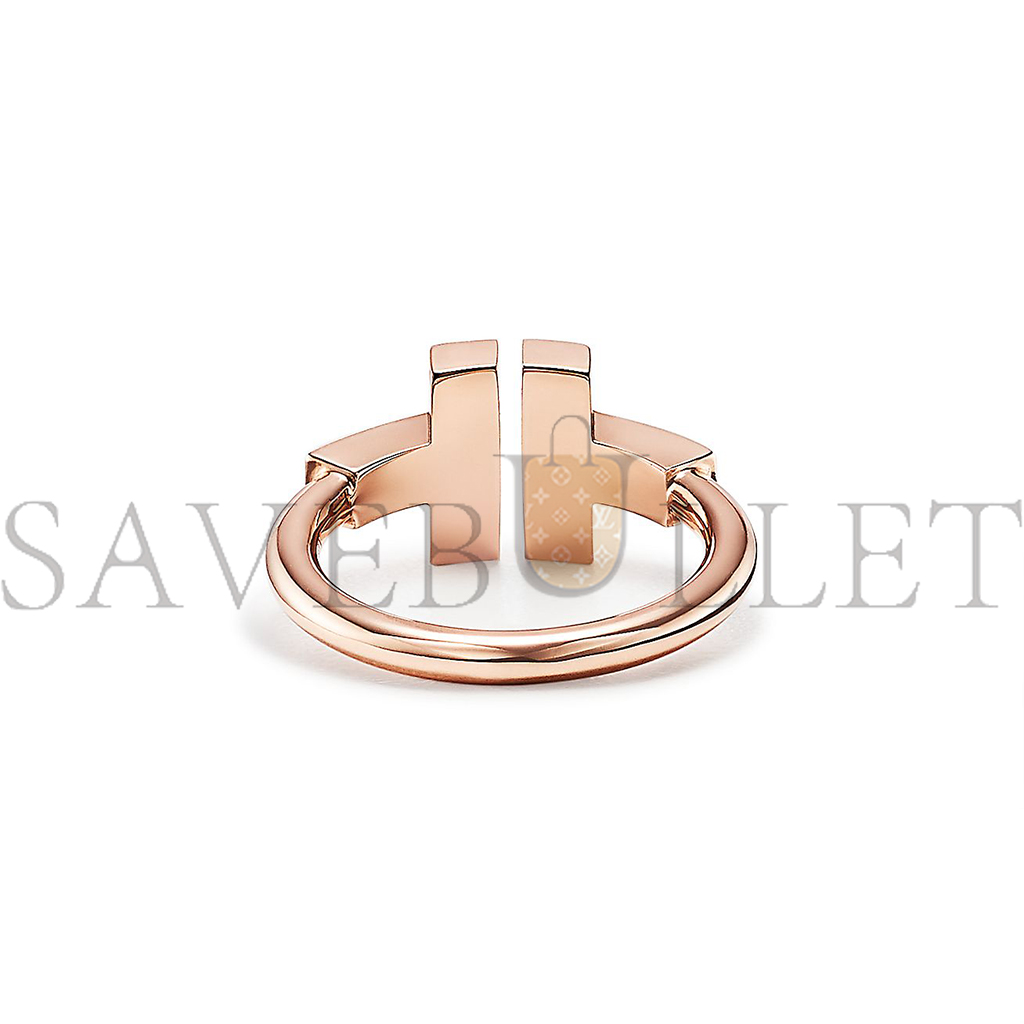 TIFFANY T WIRE RING IN ROSE GOLD WITH MOTHER-OF-PEARL 64027239